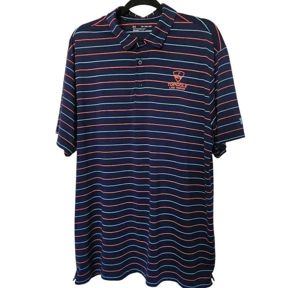 Under Armour Mens Loose Fit Heatgear Polo TopGolf Las Vegas Branded Shirt 2XL